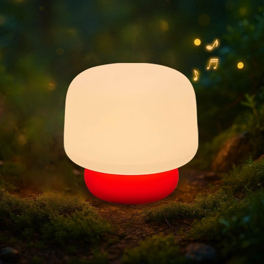 Mushroom Night Light for Kids-Gift & Toy for Kids, Touch Lamp with Sounds&Sleep Music, Squishy Silicone, Eye-Safe LED, 30-Min Timer, Dimmable Rechargeable Bedside Table Lamp – Gift for Boys & Girls