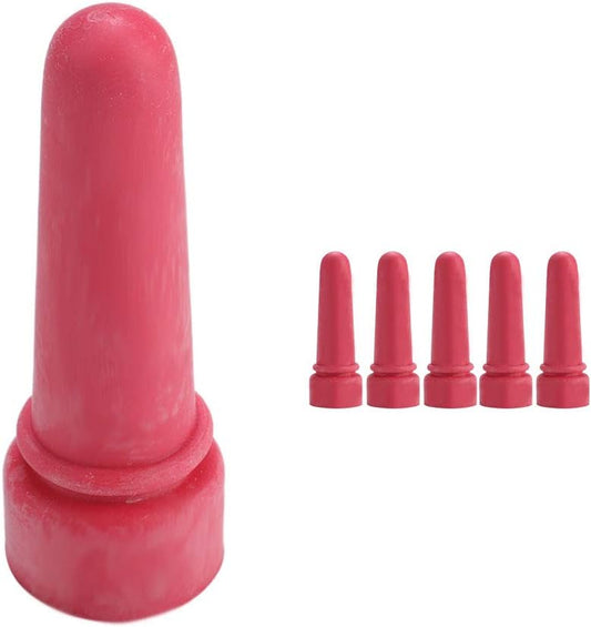 Calf Milk Drink, 5pcs Animal Feeding Supplies Little Cow Calf Milk Nipple 6.9cm Length Rubber Milk Drink Nipples