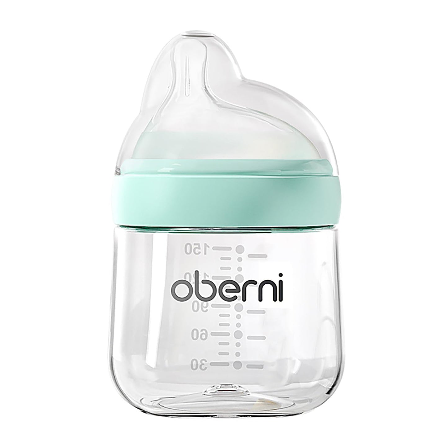 PP Baby Bottles, Anti Colic Breastfeeding Bottles with Natural Response Nipples, Wide Neck Slow Flow Baby Bottle for Babies, Newborn,0-6 Months, BPA Free-Off-Centered Nipple (5 Ounce, Blue, PP)