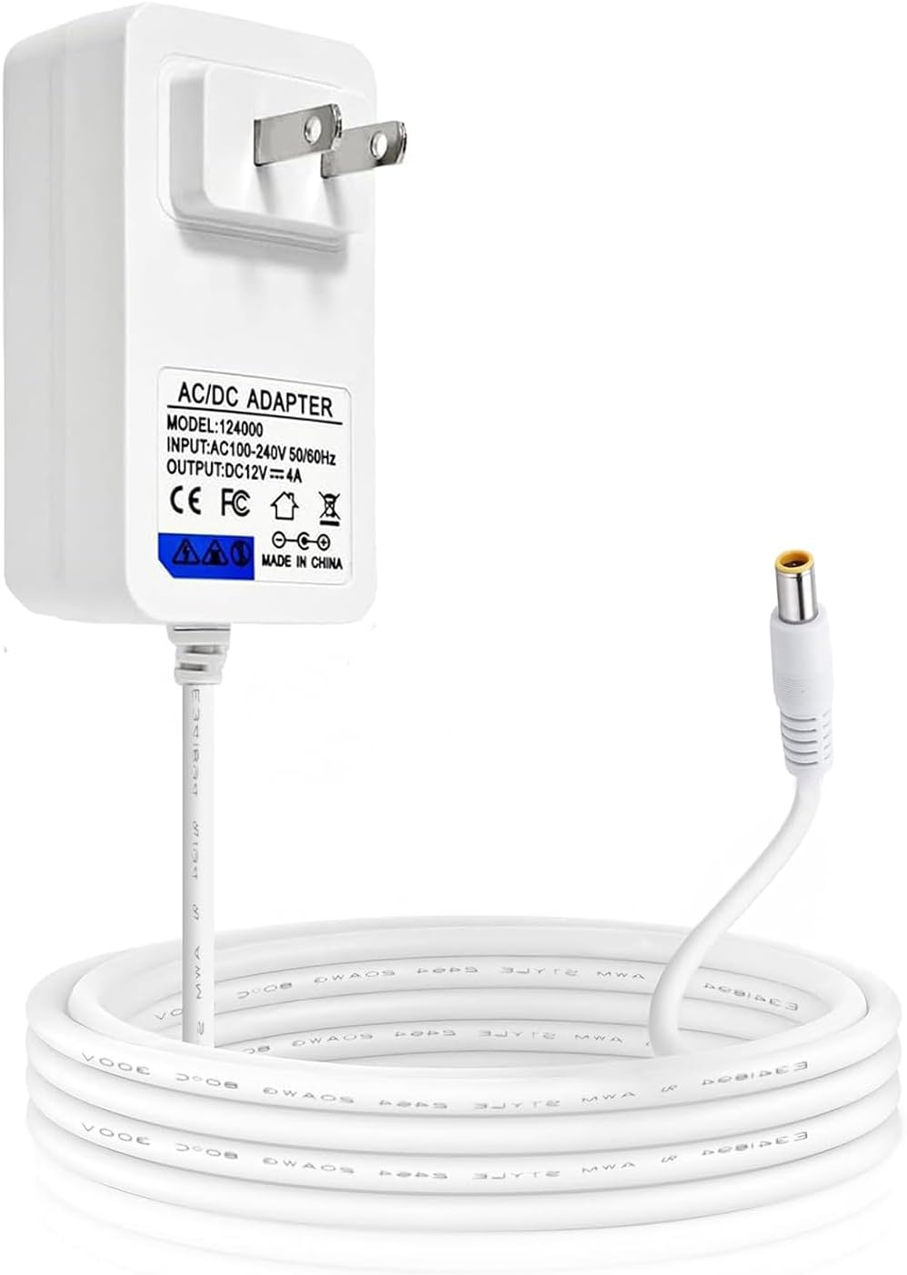 for Snoo Replacement Cord,12V 4A Snoo Power Cable S1000 Compatible with Snoo Model S1000 Happiest Baby Snoo Smart Sleeper Bassinet YLS06511F-120400 YLS06511F120400 83368703 4767SNXX100 Charger