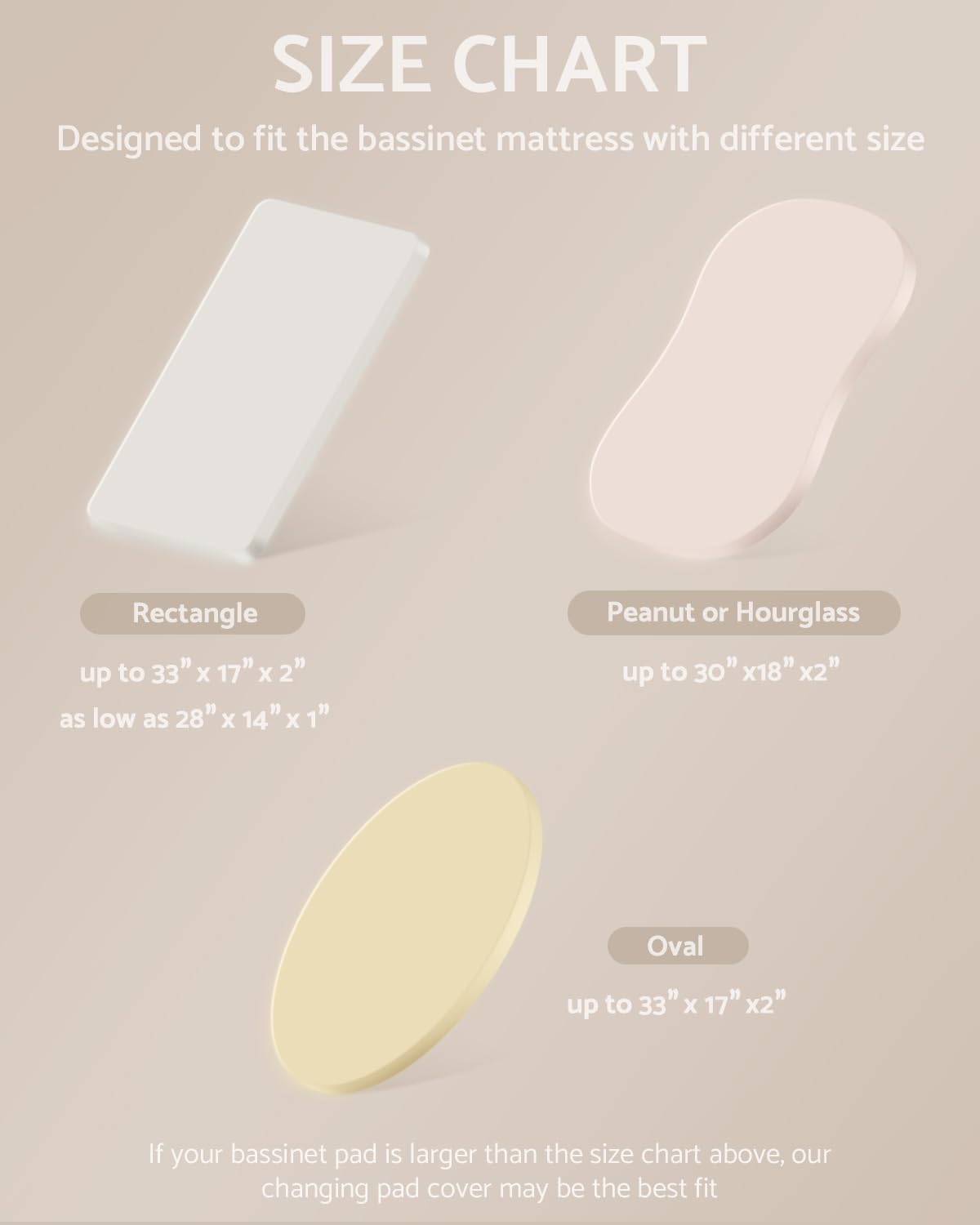 Blissful Diary Muslin Bassinet Sheets for Baby Girls Boys, Boho Soft Cotton Fitted for Oval Hourglass Rectangle Mattress, 2 Pack(Retro Yellow&Beige)