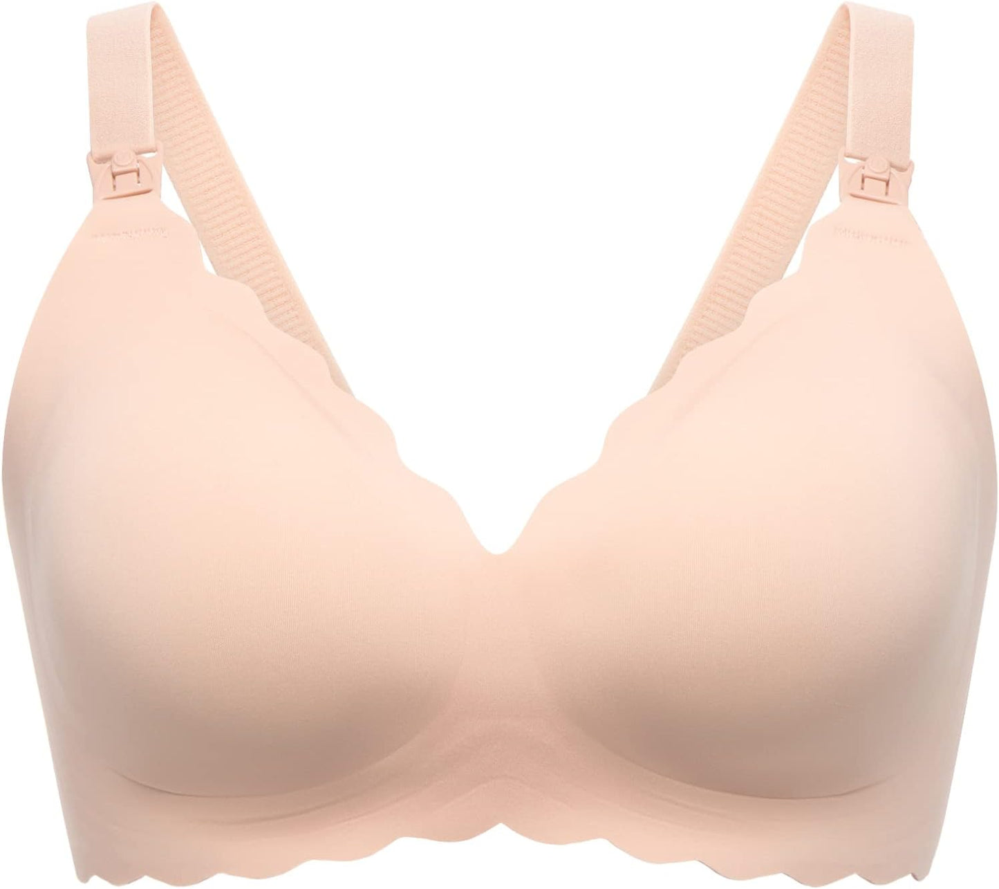 Momcozy Nursing Bras for Breastfeeding, Seamless Pregnancy Maternity Bra Wireless Classic Jelly Strip Support Nursing Bra