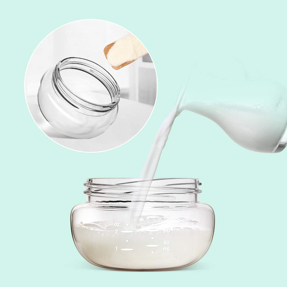 POTATO Glass Baby Bottles for Newborn Babies, Anti Colic Breastfeeding Bottle with Wide Neck, Slow Flow, 2pack, 2.5oz, Green