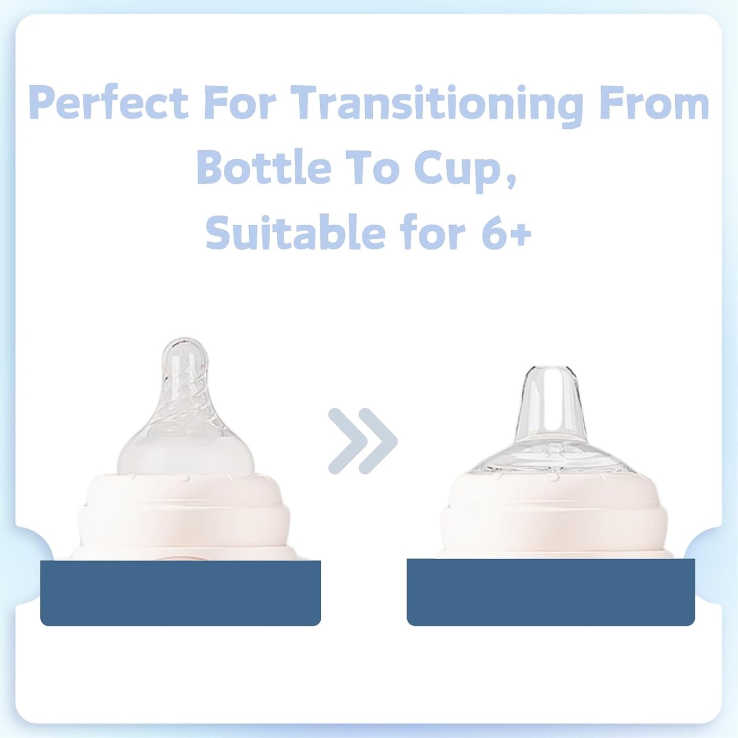 8Pack Replacement Silicone Spout Compatible with NUK Activity and Learner Cups, Nipple Replacement Spouts Leak-Proof, BPA-Free, Easy to Clean, Easy Transition from Bottle to Cup