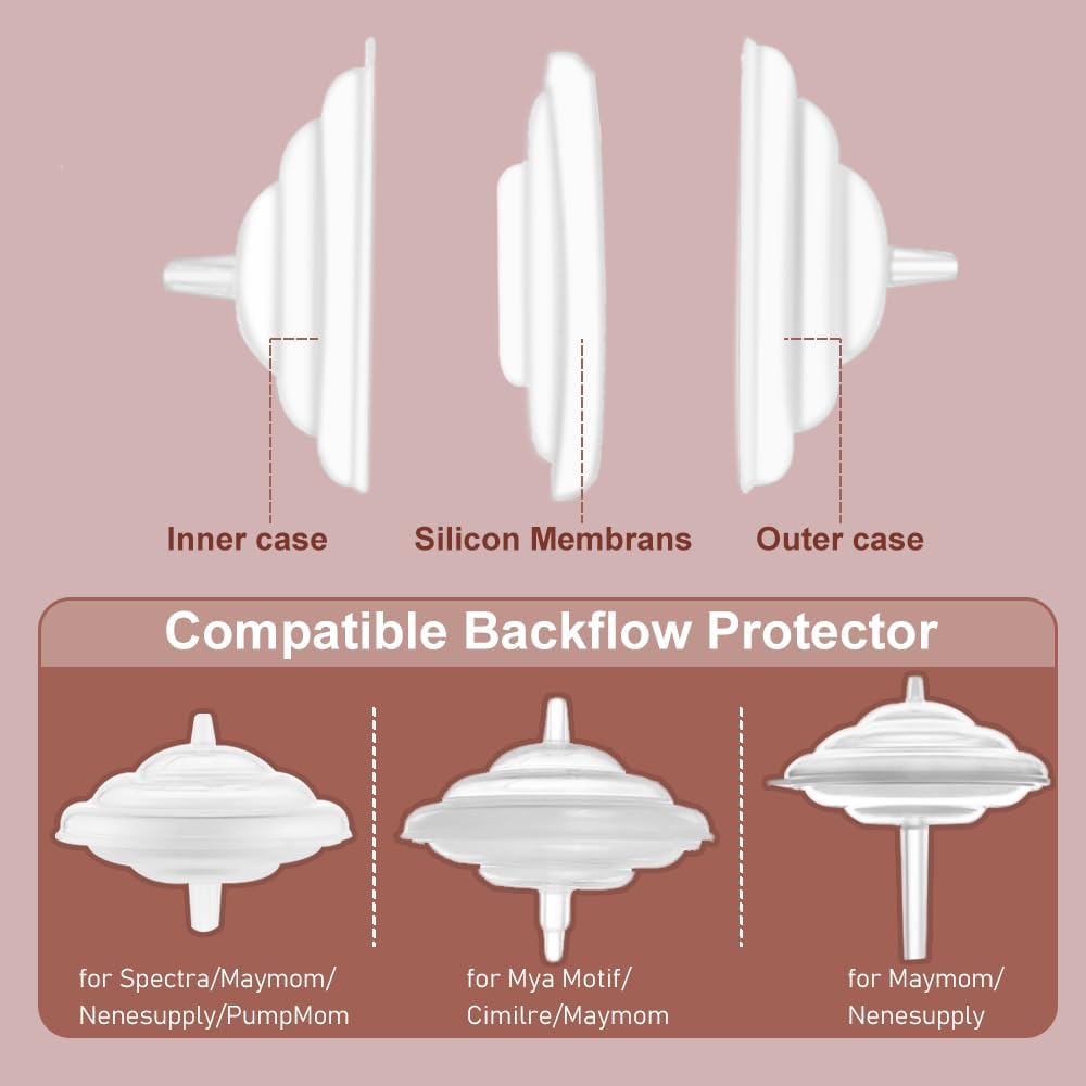 4pcs Silicone Membrane Breast Pump Replacement Parts for Spectra S2, S1, 9 Plus, Synergy Gold,for Spectra Pump Accessories, Diaphragm Compatible with Spectra, May mom, Pump Mom Backflow Protector