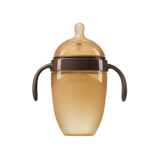 Thyseed Silicone Natural Breast-Like Bottle with Nipple(10+ Months),8oz，1pack