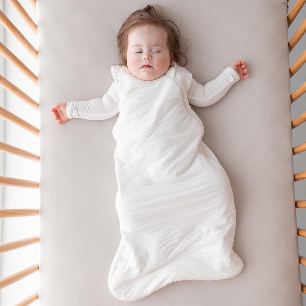 Kyte Baby Soft Crib Sheet - Standard Fitted Crib Sheet Made with Rayon from Bamboo, Ultra-Gentle and Breathable (Ecru Roar)