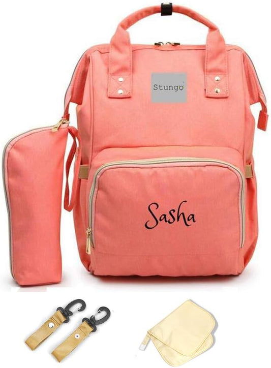 PERSONALIZED Large Diaper Bag Knapsack Custom Diaper bag Monogram Backpack