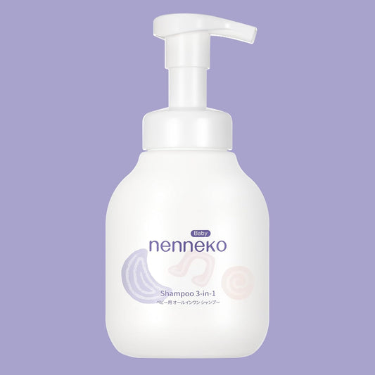 NENNEKO 3-in-1 Baby Wash & Shampoo – Tear-Free, Fragrance-Free Bubble Bath for Newborns & Kids – Gentle Face & Body Wash for Sensitive Skin – Baby Bath Essentials, 10 fl oz