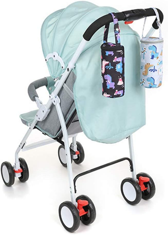 Milk Water Warmer Insulated Bag Baby Nursing Bottle Heater Freshness Preserved Feeding Bottle Bag for Car Travel, 7.87x2.75x3.15in, Black