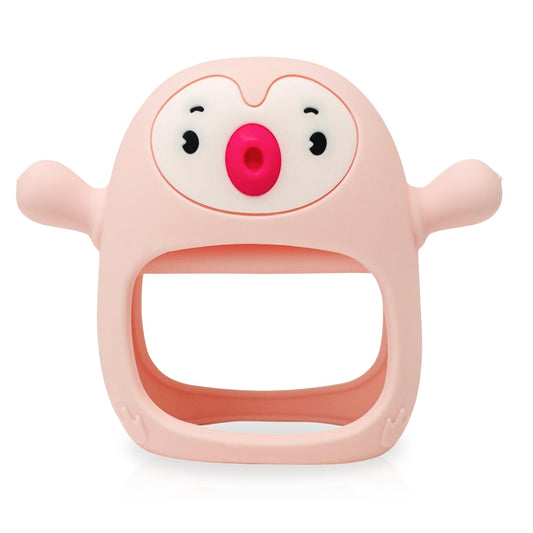 Teething Toy for Infants & Babies, Teethers for Babies 3-6 Months, Baby Teethers 0-6 Months, Teething Toys 6-12 Months, TotCo Never-Drop Baby Teething Toy, Pink