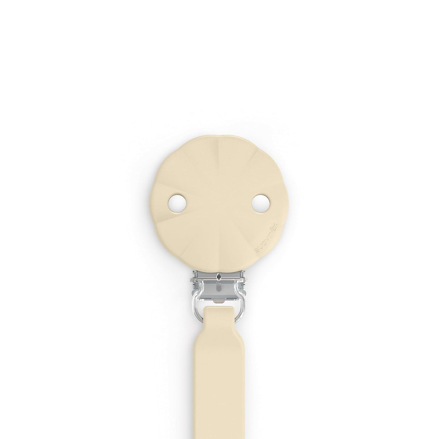 Suavinex Wonder Silicone Baby Pacifier Clip, Spain's #1 Baby Bottle and Pacifier Brand, Paci Clips for Babies, Essentials, White Cap Gray