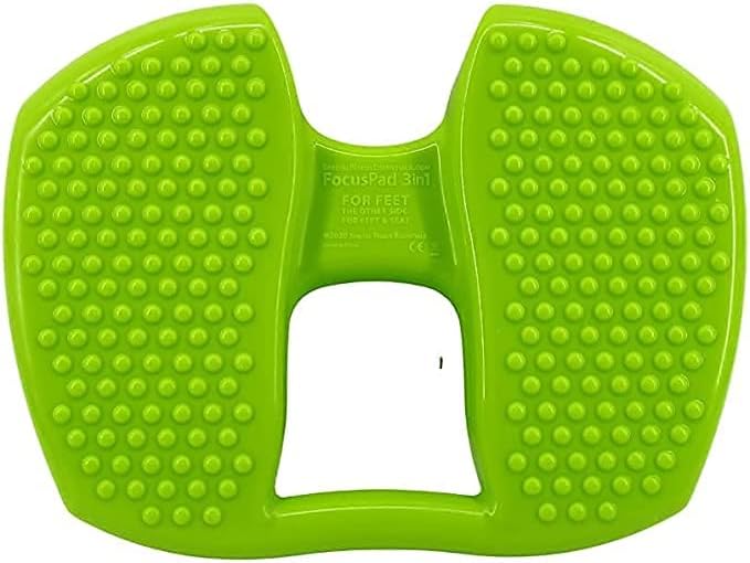 Special Needs Essentials FocusPad 3-in-1 | Blue Bouncy Chair | Sensory Foot Cushion | Therapy Tools for Kids and Adults with ADHD & Autism | Fidget Toys (Lime Green)