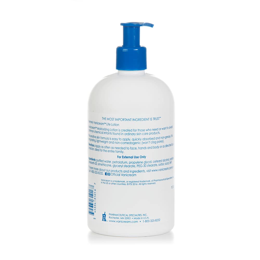 Vanicream Moisturizing Lotion with Pump Dispenser - 16 Fl Oz (Pack of 12) - Formulated Without Common Irritants for Those with Sensitive Skin (Pack of 12)