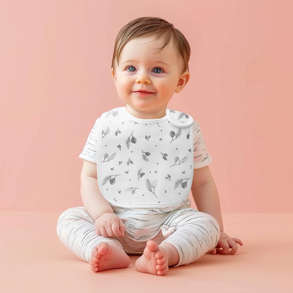 Pack of 6,Baby Bibs,Unisex,Soft and Absorbent,Adjustable,Easy to Use