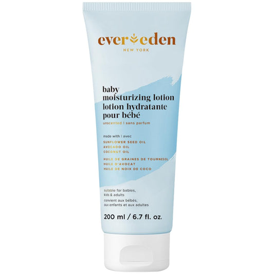 Evereden Moisturizing Baby Lotion for Newborn 6.7 oz. | Lightweight & Non-Greasy Toddler Lotion | Clean & Gentle Baby Care | Non-toxic & Fragrance Free