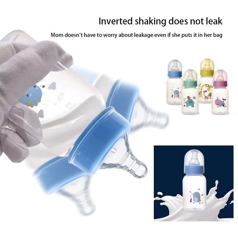 5oz (150ml) 4-Pack Anti-Colic Baby Bottles for Newborns, BPA-Free, Breastfeeding Transition, Vented for Gas & Colic Relief, Ideal for Baby Registry