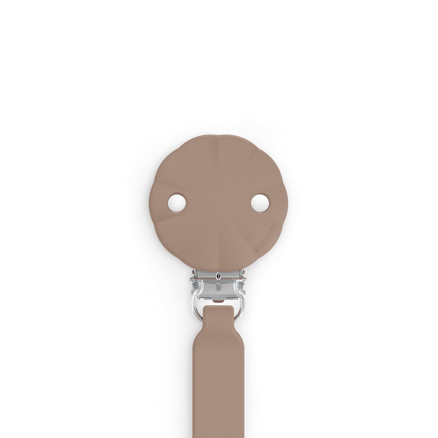 Suavinex Wonder Silicone Baby Pacifier Clip, Spain's #1 Baby Bottle and Pacifier Brand, Paci Clips for Babies, Essentials, Raw Umber
