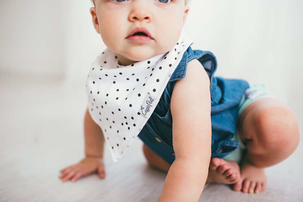 Copper Pearl 4 Pack Soft Cotton Baby Bibs for Drooling and Teething, Absorbent Drool Bibs for Baby Girl, Adjustable to Fit Newborns to Toddlers, Tons of Styles (Willow Set)