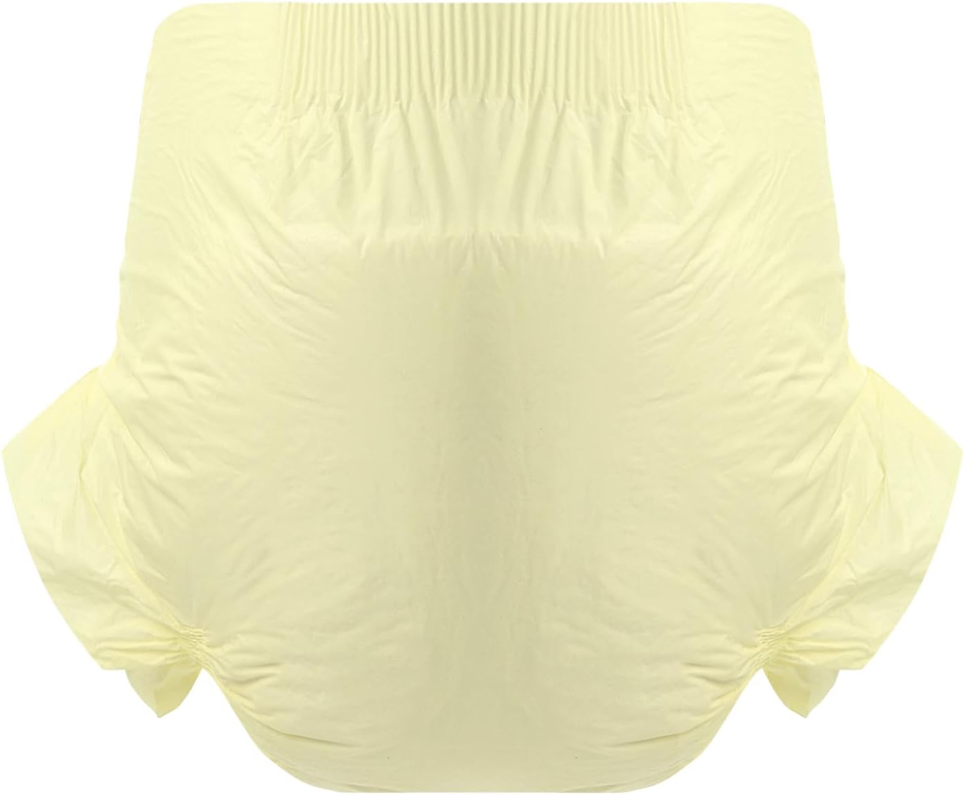 CutiePlusU Disposable Adult Diaper Heavy Absorption Dry Surface Adult Diapers All Night- Yellow 10 Pieces (Medium 28"-38")