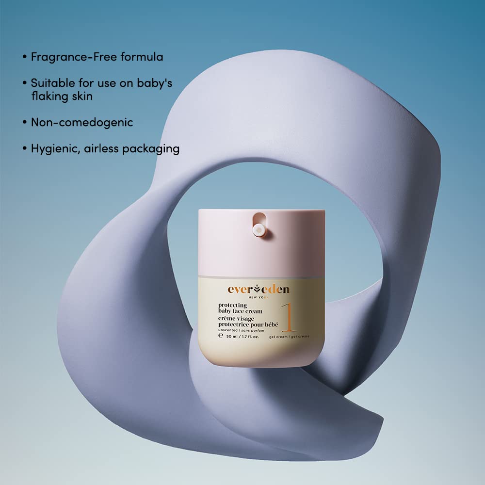 Evereden Protecting Baby Face Cream (1.7 fl. oz.): No.1 Gel Baby Cream - Nourishing Infant Face Moisturizer for Normal Skin & Hot, Humid Climates - Clean and Vegan Ingredients - Fragrance-Free