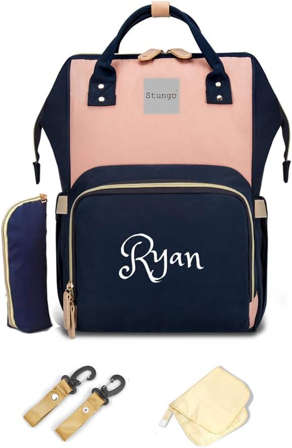 PERSONALIZED Large Diaper Bag Knapsack Custom Diaper bag Monogram Backpack