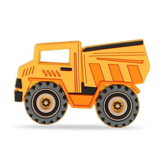 Baby Silicone Teether,Sensory Chew Toys,BPA Free Soft and Effective Infant Teething Pain Relief Toys,Freezer Safe,Food Grade Silicone,Best Shower Gift for Boys and Girls (Dump Trcuk).