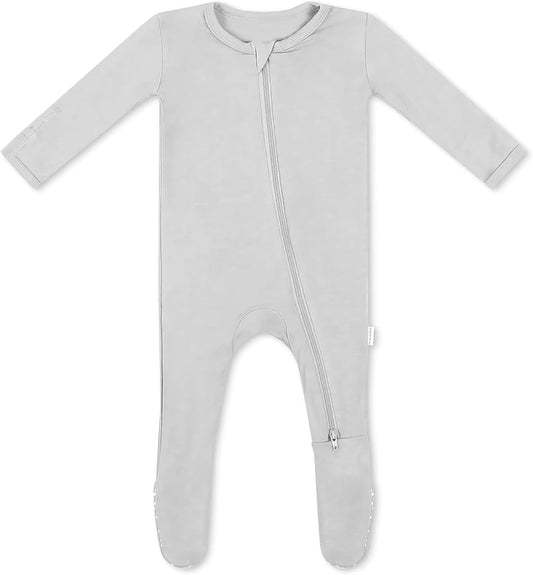 Bamboo Little Soft Baby Footie Pajamas, Baby Clothes, Newborn Sleepers, 95% Viscose and 5% Spandex, 0-24 Months