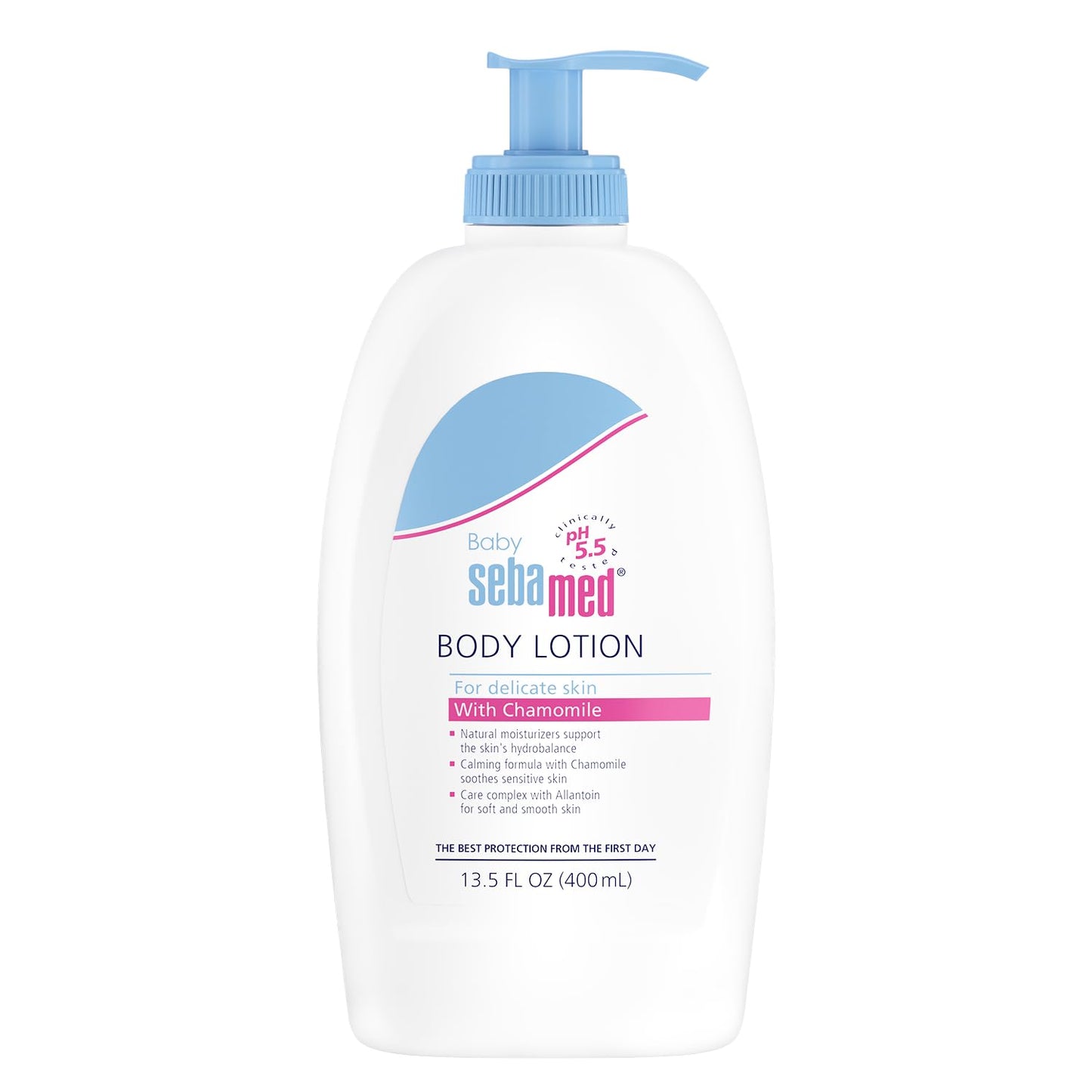 SEBAMED Baby Lotion pH 5.5 Ultra Mild Hydration Dermatologist Recommended Non-Greasy Moisturizer for Delicate Skin 13.5 Fluid Ounces (400 Milliliters)
