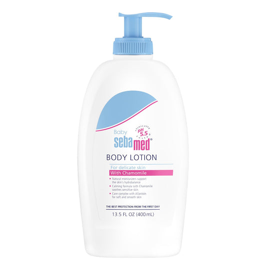 SEBAMED Baby Lotion pH 5.5 Ultra Mild Hydration Dermatologist Recommended Non-Greasy Moisturizer for Delicate Skin 13.5 Fluid Ounces (400 Milliliters)