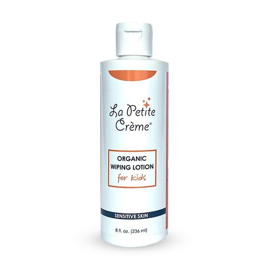 La Petite Creme French Premium Liniment Wiping Lotion for Kids (8 oz) - Potty Training Solution - Skin Cleanser & Moisturizer - Girls and Boys - USDA Certified Organic and EWG Verified
