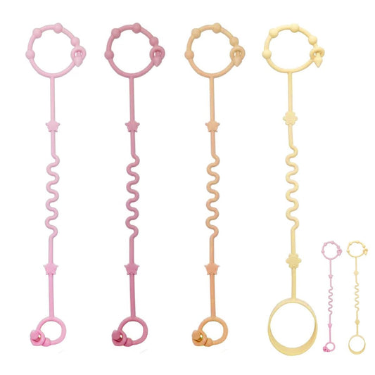 RTMOK Toy Straps for Baby,Silicone Setpacifier Clip,Applies to Car Seat Toy,Teether Toy,High Chair,Stroller Accessories,Baby Toy Clips,Cribs,Rocking Chair ﻿