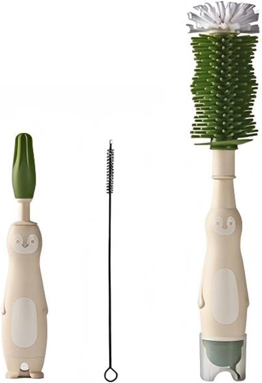 Baby Bottle Cleaning Kit - Liquid-Dispensing Brush System with Nipple & Straw Brushes - New Upgrade