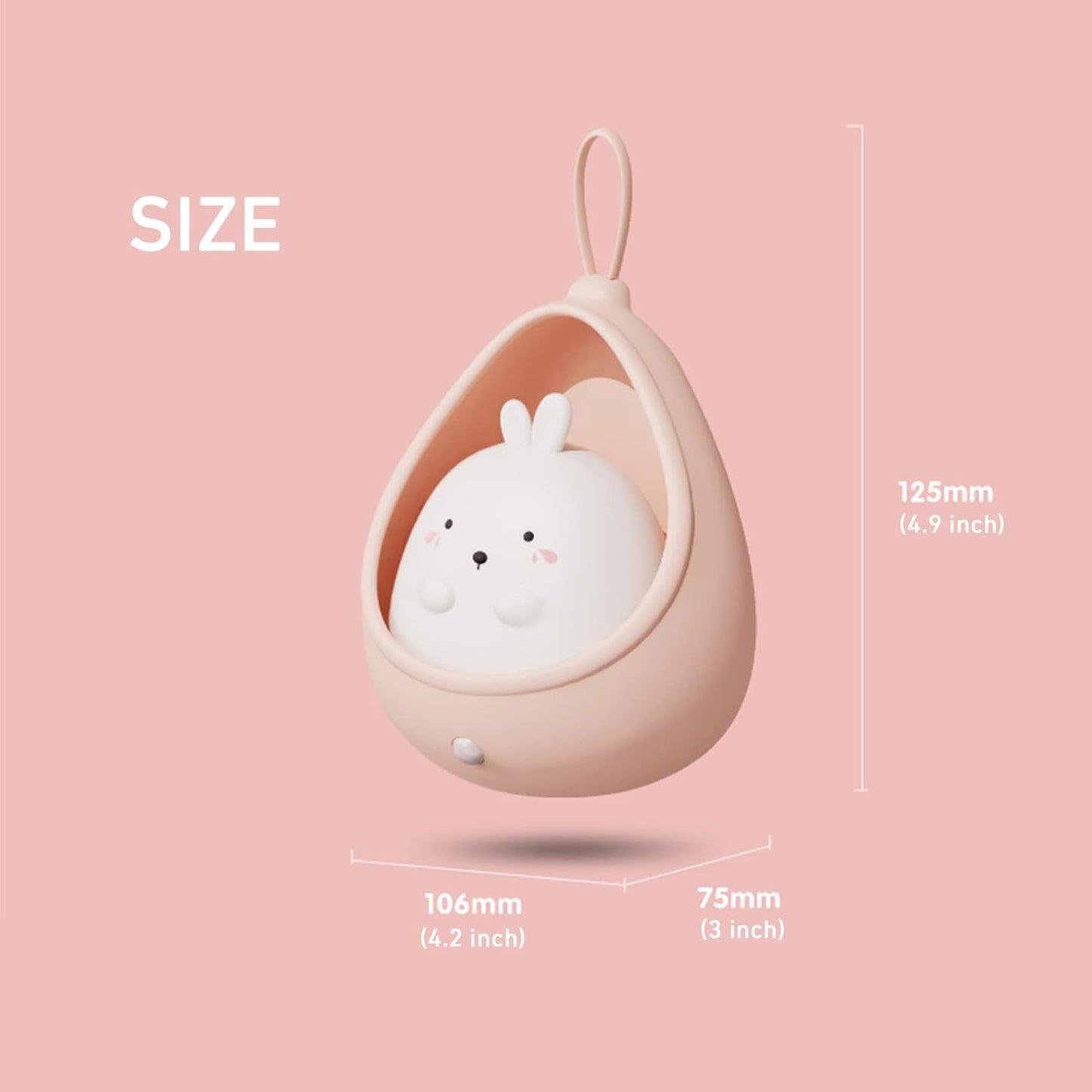 TriPro Cute Kitty Motion Sensor Night Light Wall Lamp,Rechargable,Bedroom Decoration for Kids Baby Toddler Teen Gift (Pink)