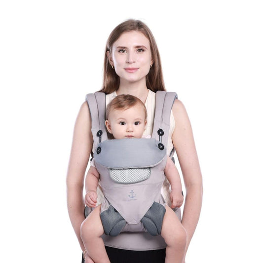 All-Season Ergonomic Baby Carrier, Breathable Baby Carrier Newborn to Toddler (8-33lbs), Toddler Carrier, Infant Carrier with Temperature Control Panel Design (Misty Grey)