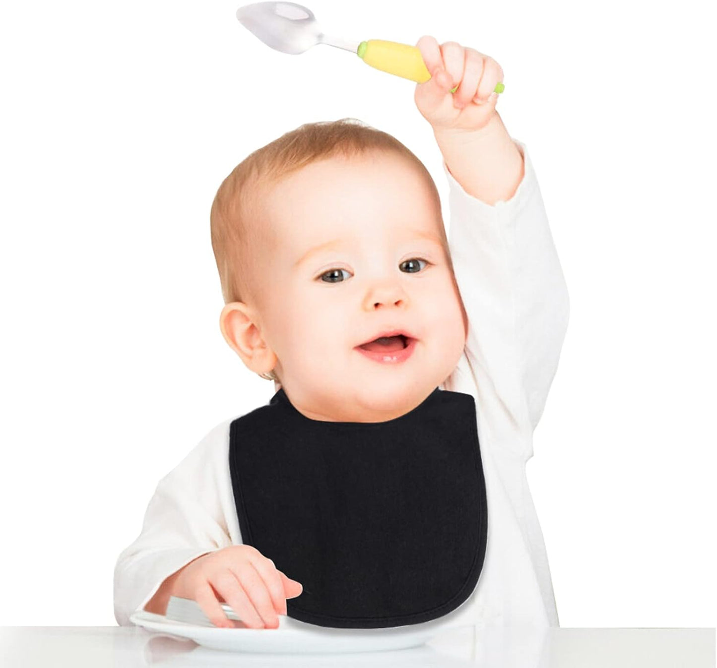 Hakochia Waterproof Baby Bibs Organic Cotton Super Soft and Absorbent With Adjustable Snap for Baby Boys and Girls