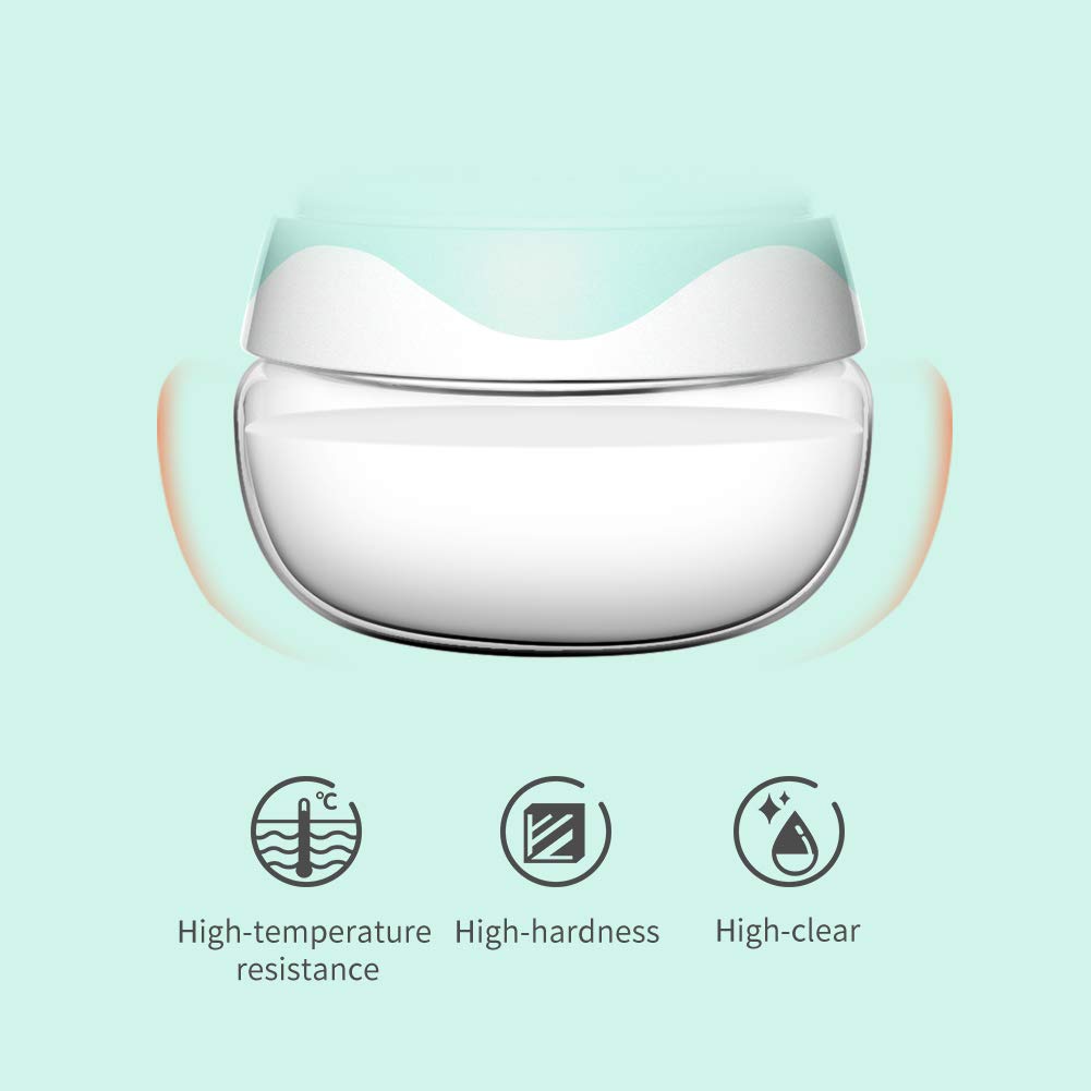 POTATO Glass Baby Bottles for Newborn Babies, Anti Colic Breastfeeding Bottle with Wide Neck, Slow Flow, 2pack, 2.5oz, Green