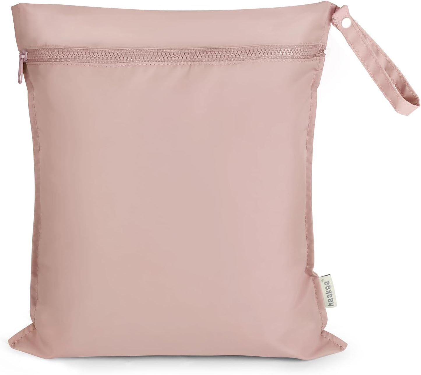 haakaa Waterproof Wet Bags for Baby, Wet Dry Bags for Diaper Bag, Travel, Swimsuit, Beach, Pool, Pump Parts, Stroller, Daycare,Yoga, Blush, 1pc