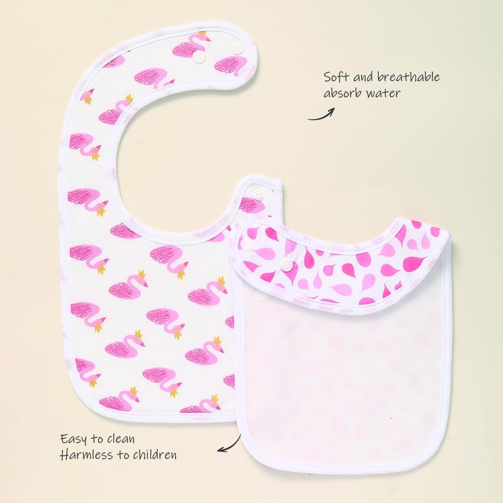 Pack of 6,Baby Bibs,Unisex,Soft and Absorbent,Adjustable,Easy to Use