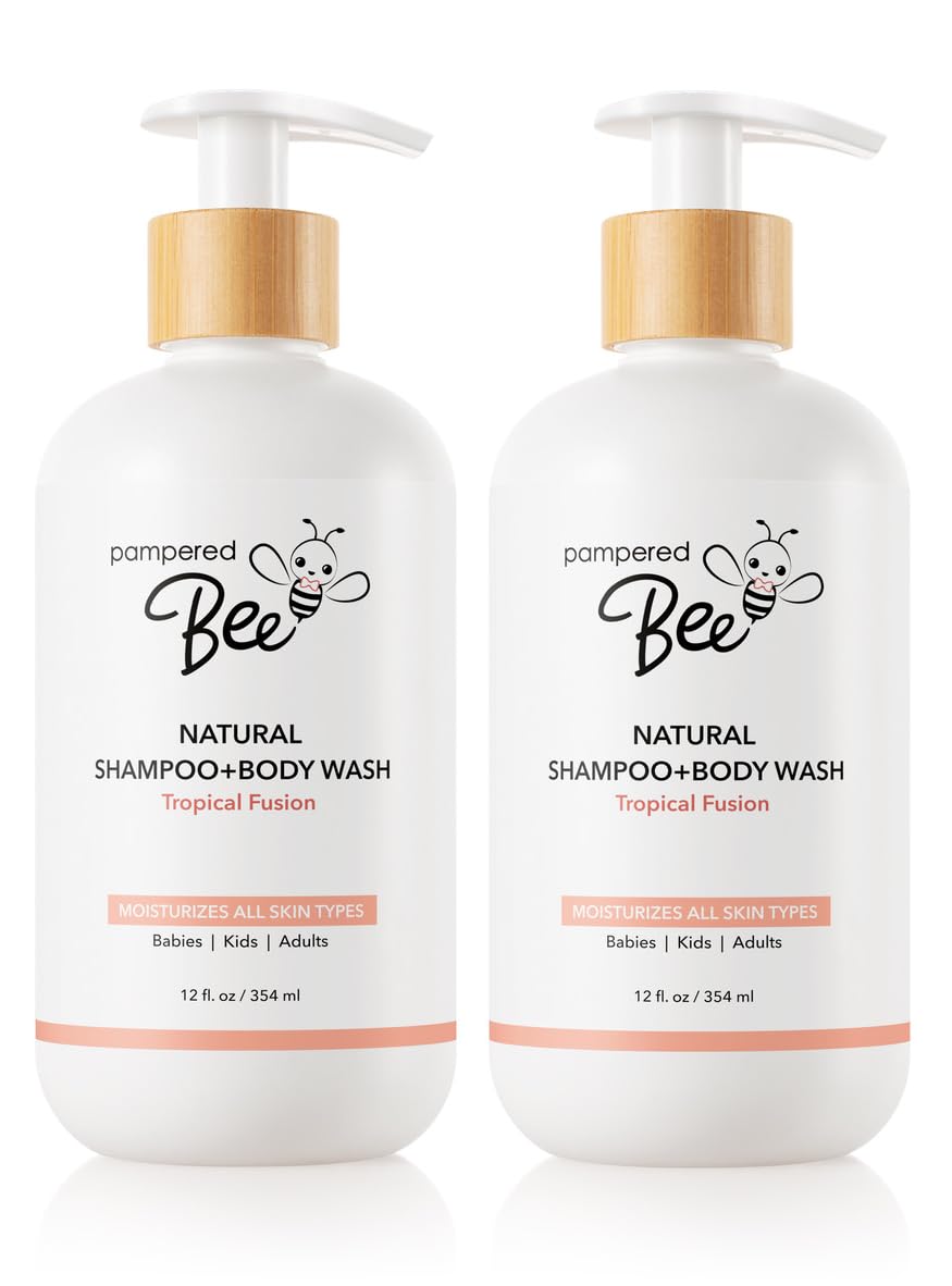 Shampoo & Body Wash (Tropical Fusion), 2-in-1 Natural Formula for Newborns, Toddlers and Kids, 12 oz (Pack of 2)