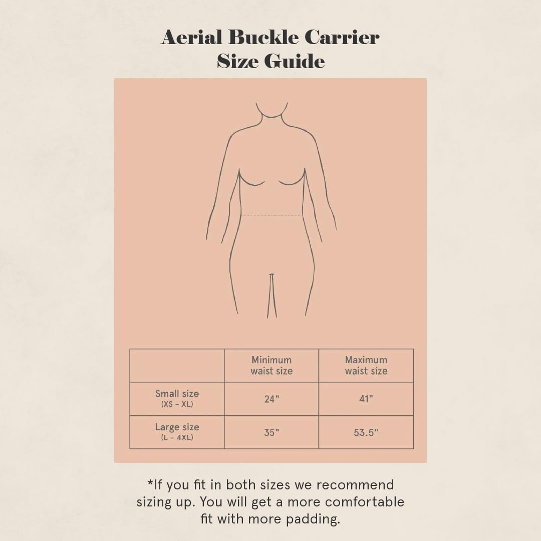 WildBird - Aerial Carrier - 7 to 45 lbs - for Moms, Dads & Caregivers - 100% Natural European Linen Fibers - Versatile & Adjustable - Small Size - Acadian Fabric