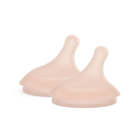 Suavinex Zero.Zero Medium Flow Asymmetrical Silicone Nipple, 2 Pack (3m+), Medium
