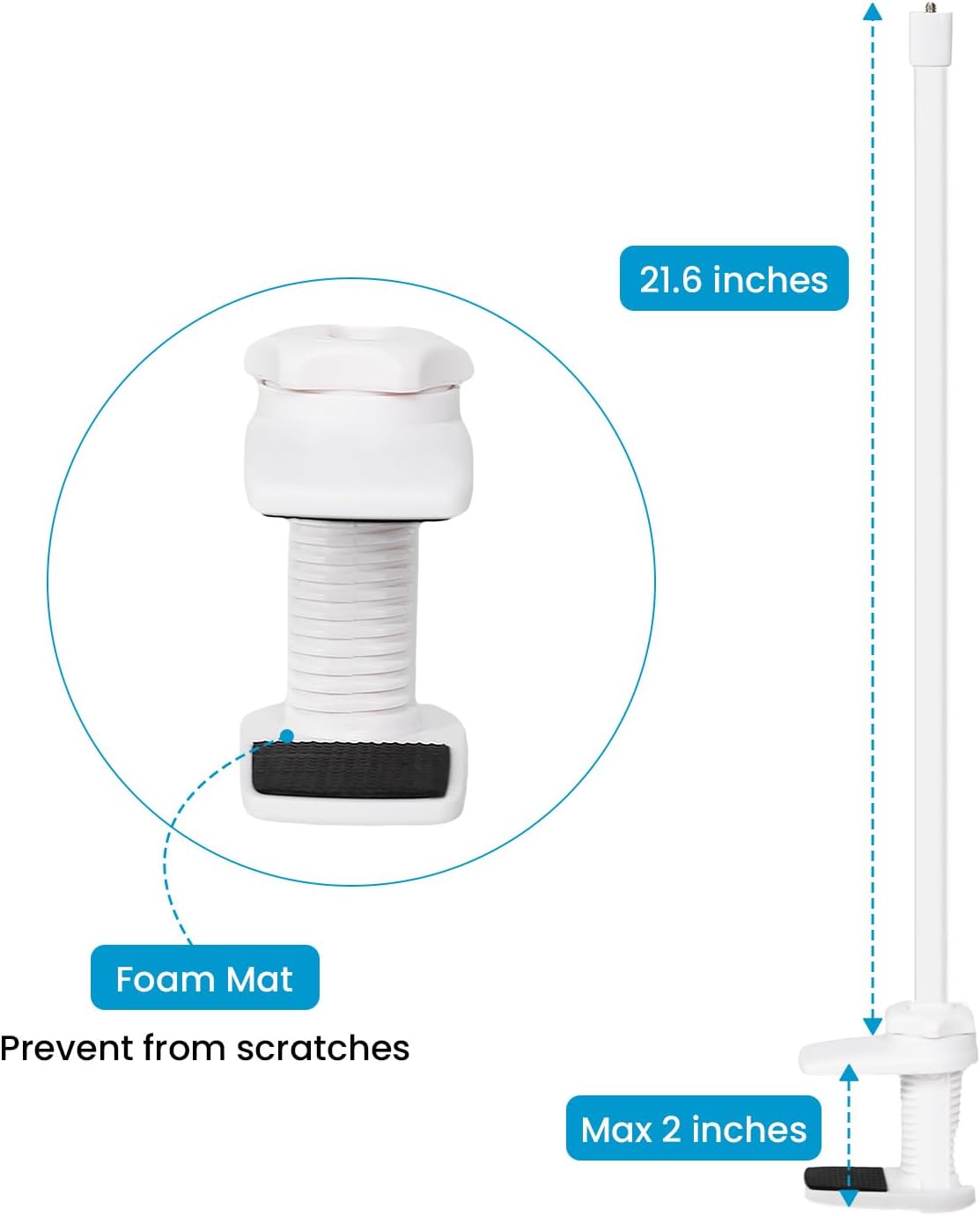 ieGeek Baby Monitor Mount Bracket for Baby 1T/4/5 Baby Camera Holder Holder with a 1/4” Screw,with 21.6" Flexible Gooseneck Arm