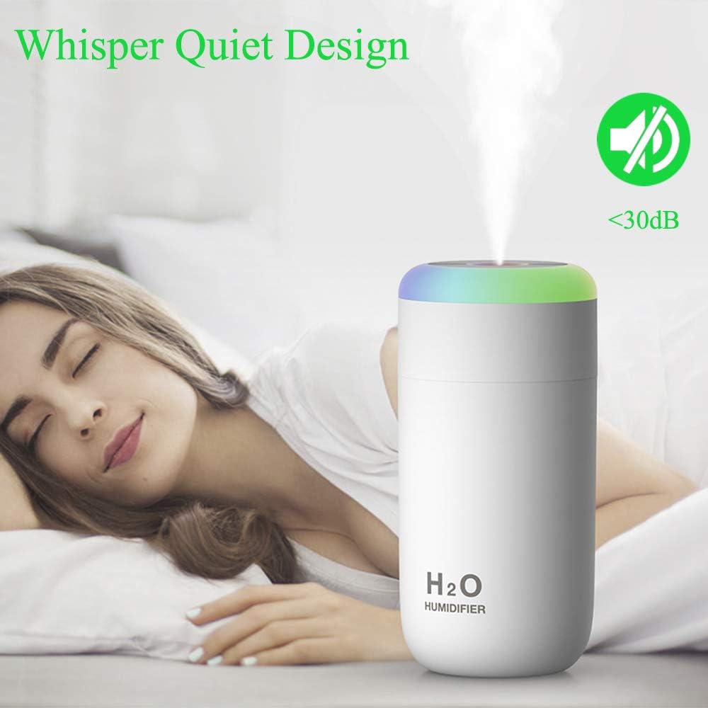 Plant Humidifier indoor, 350ml Humidifier for plant, desk, portable, travel (Cyan)