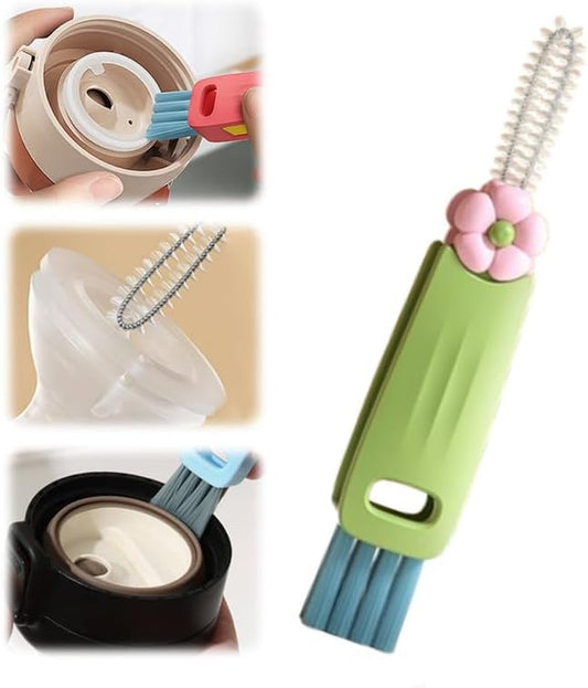 3 in 1 Multifunctional Cup Lid Cleaner with Brush(F) - Crevice Cleaning Brush Set for Baby Bottle Gap Tight Spaces