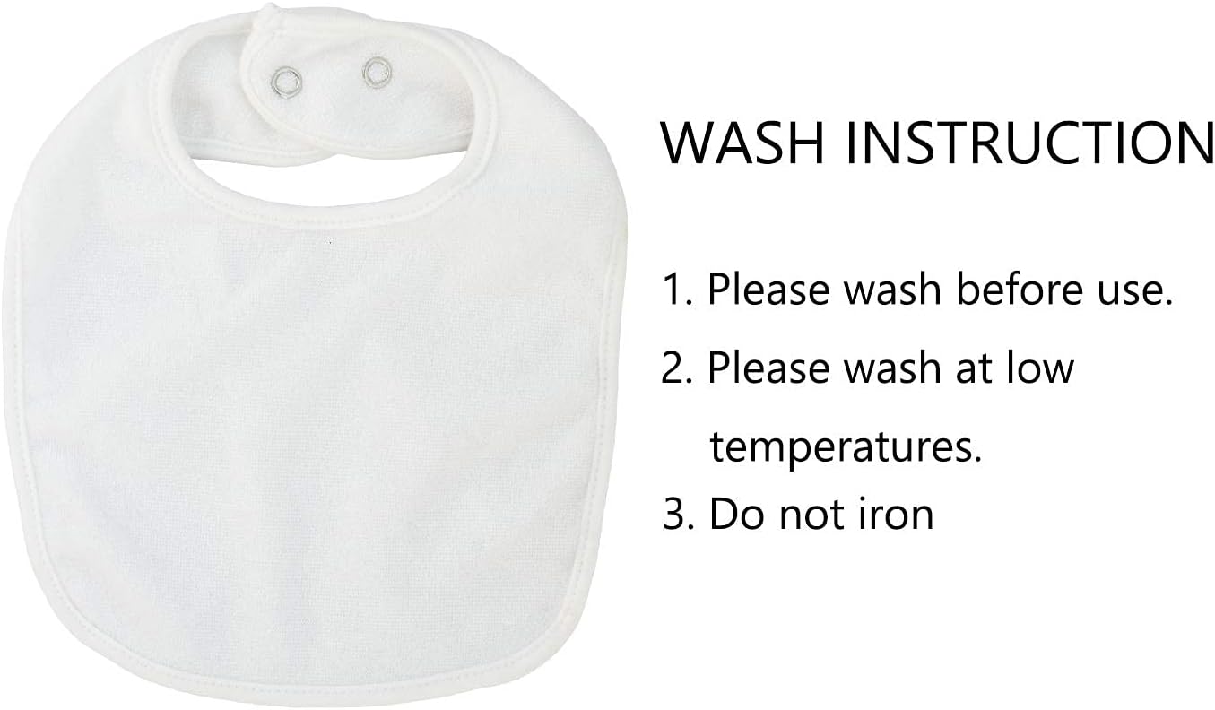 Maiwa Waterproof Terry cloth Baby bibs with Snaps for newborn girl boy, drool and teething for baby
