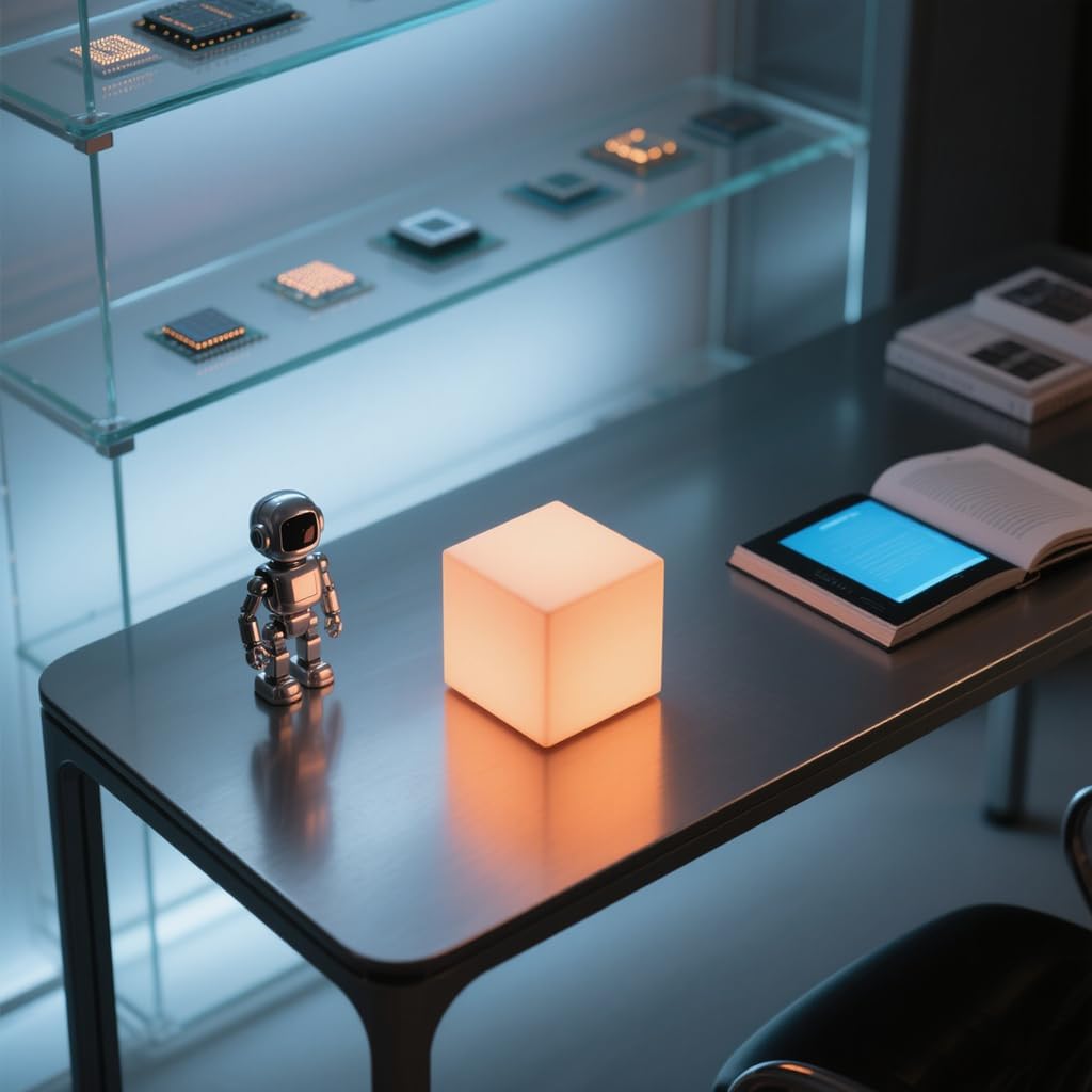 6-inch LED Cube Light, RGB 16 Colors Tesseract Cube w/Remote, Cordless Cosmic Cubes LED Mood Lamp, Waterproof Rechargeable Beside Night Light for Home Nursery Party Decor & Gift