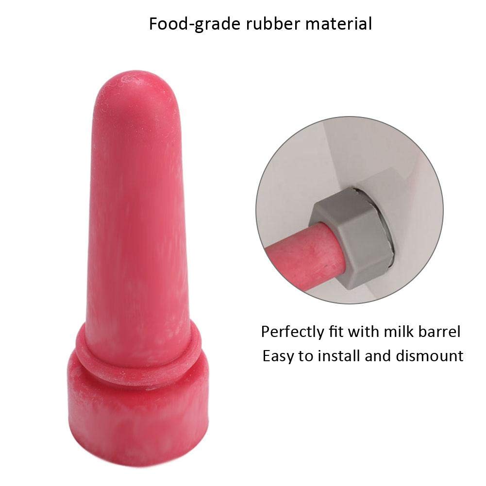 5pcs Little Cow Calf Milk Drink Nipple Soft Rubber Goat Milk Bottle Feeding Teat Mouth Rubber Calf Feeding Bottle Nipple Lamb Teats Nursing Bottle Nipples(6.9cm Length)