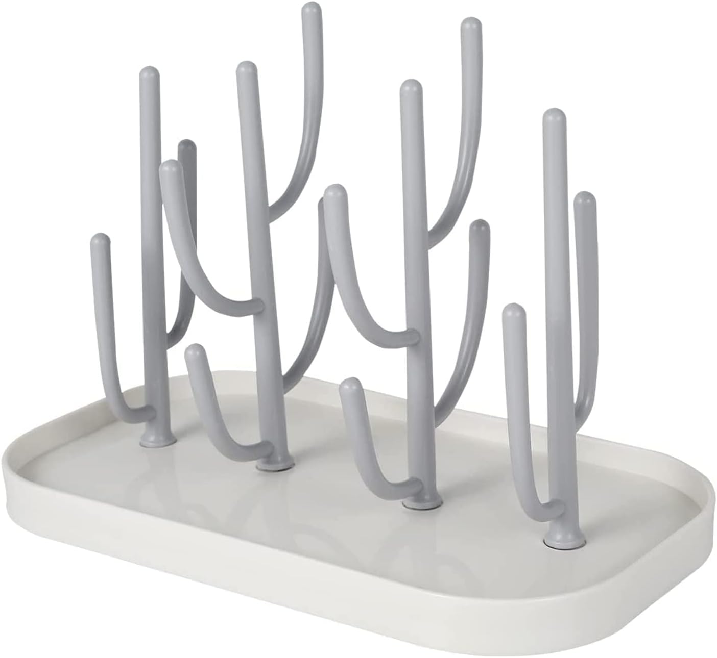 Baby Essentials,Bottle Drying Rack,Baby Bottle Drying Rack,Drying Rack for Kitchen Counter,Detachable Bottle Dryer Holder with Base.for Nipples,Cups,Pump Parts and Accessories(Gray)