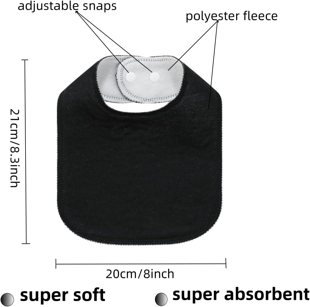 8 Pack Baby Bibs Unisex Adjustable with Snaps Ultra Soft Absorbent Drooling Teething for Boys and Girls